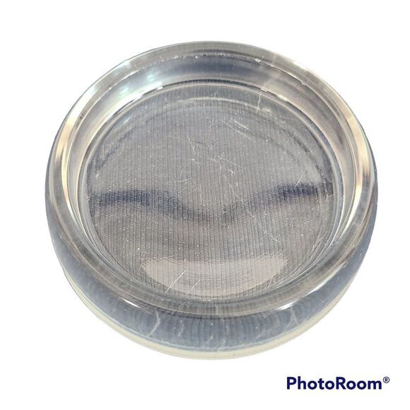 Hazel Atlas Vintage 1940s Glass Furniture Coaster Wood Floor Carpet Protector - Picture 1 of 16